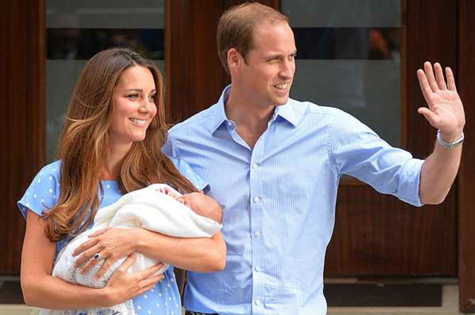 Los duques de Cambridge y su hijo, el príncipe Jorge