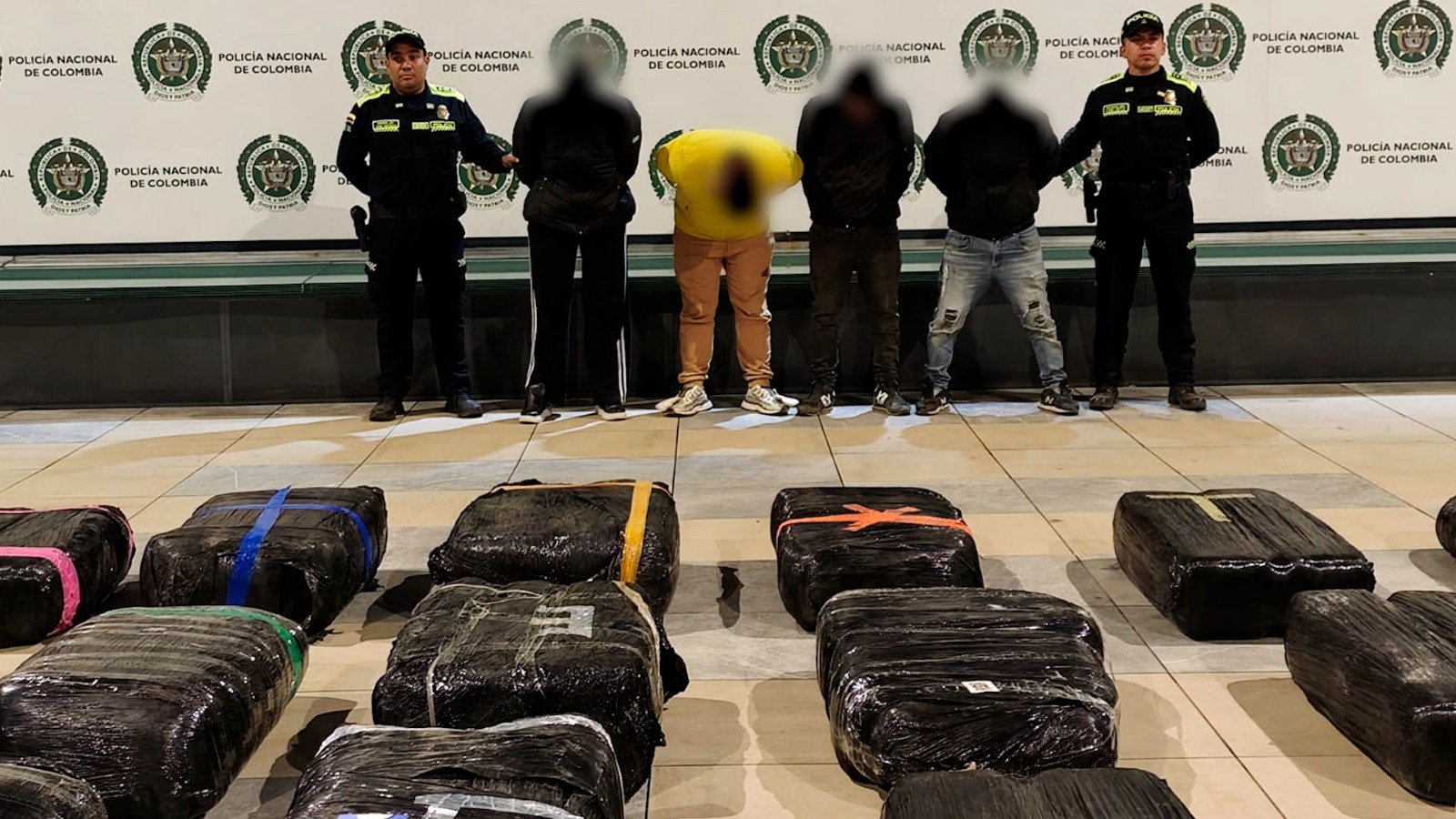 Cuatro capturados tras incautación de más de dos toneladas de marihuana en Suba