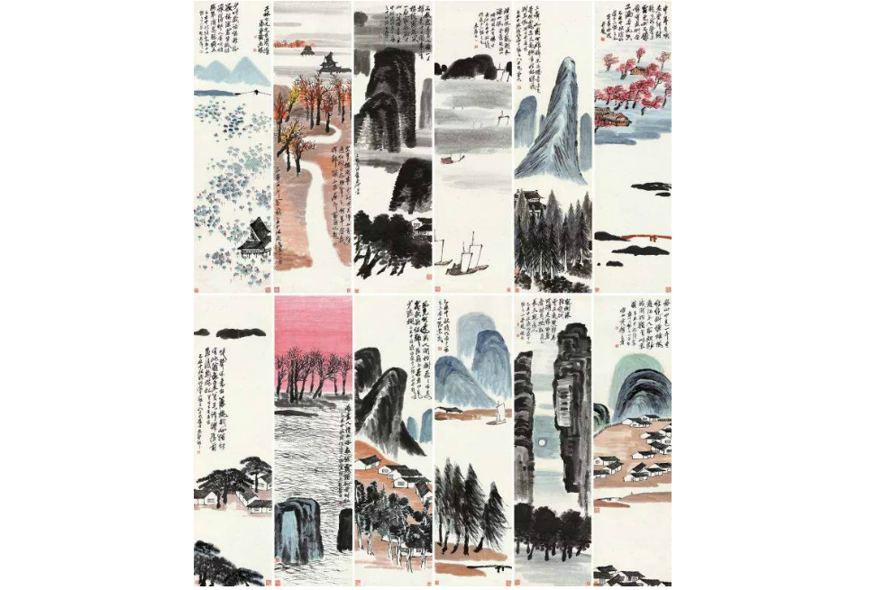 La venta de la serie "Doce paisajes" superó el récord de otra obra de Qi Baishi, "Águila erguida sobre un pino", que fue vendida por 65,5 millones de dólares en 2011. / EFE
