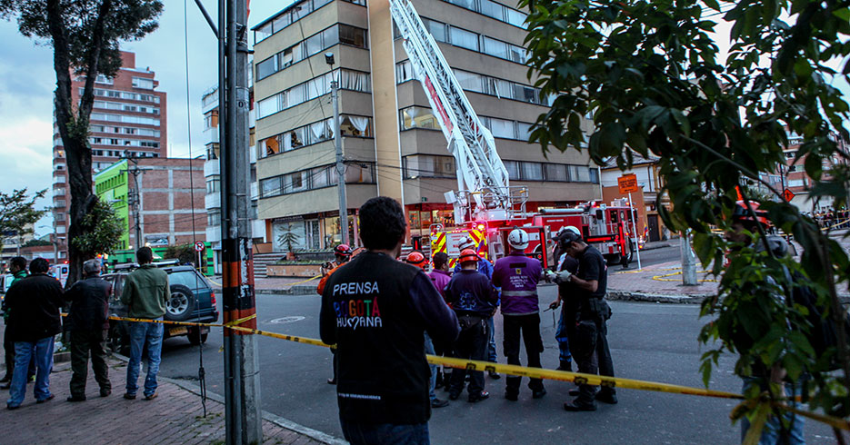 Las imágenes del fuerte estallido de una bomba en Bogotá