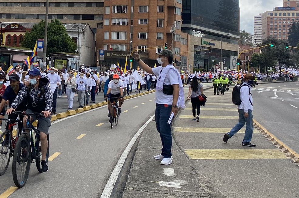 Así avanza la marcha del silencio este domingo en Bogotá