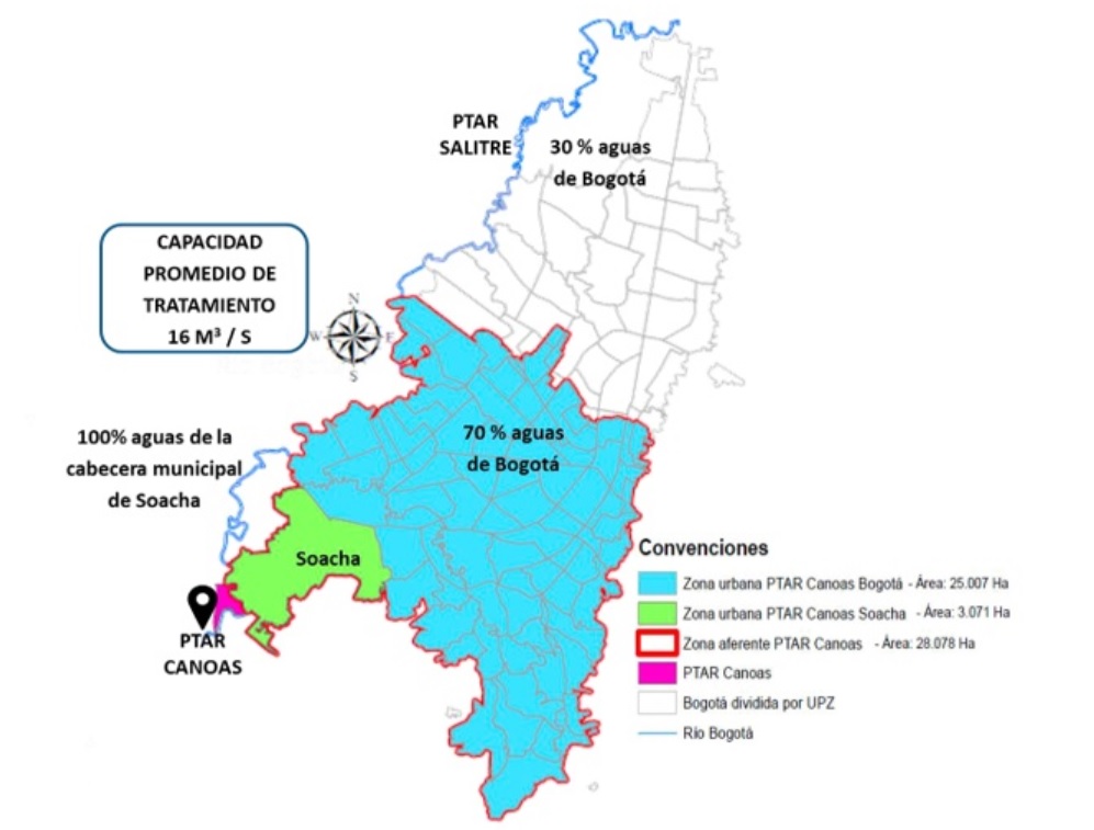 La obra beneficiará a las localidades ubicadas en las cuencas de los ríos Fucha y Tunjuelo, en la cuenca Tintal y en Soacha.