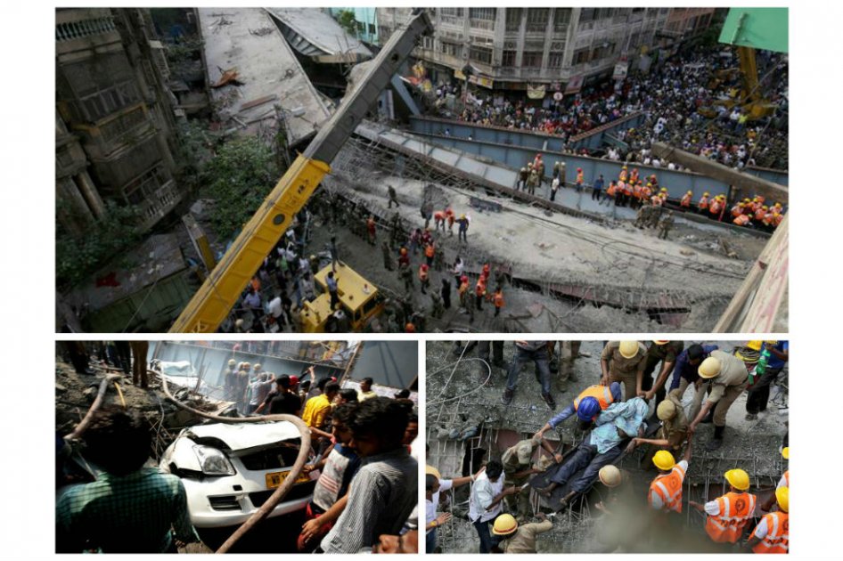 Tragedia en la India por derrumbe de un puente