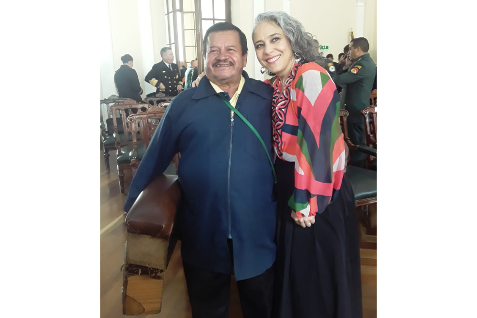 Leonardo López con la senadora María José Pizarro.