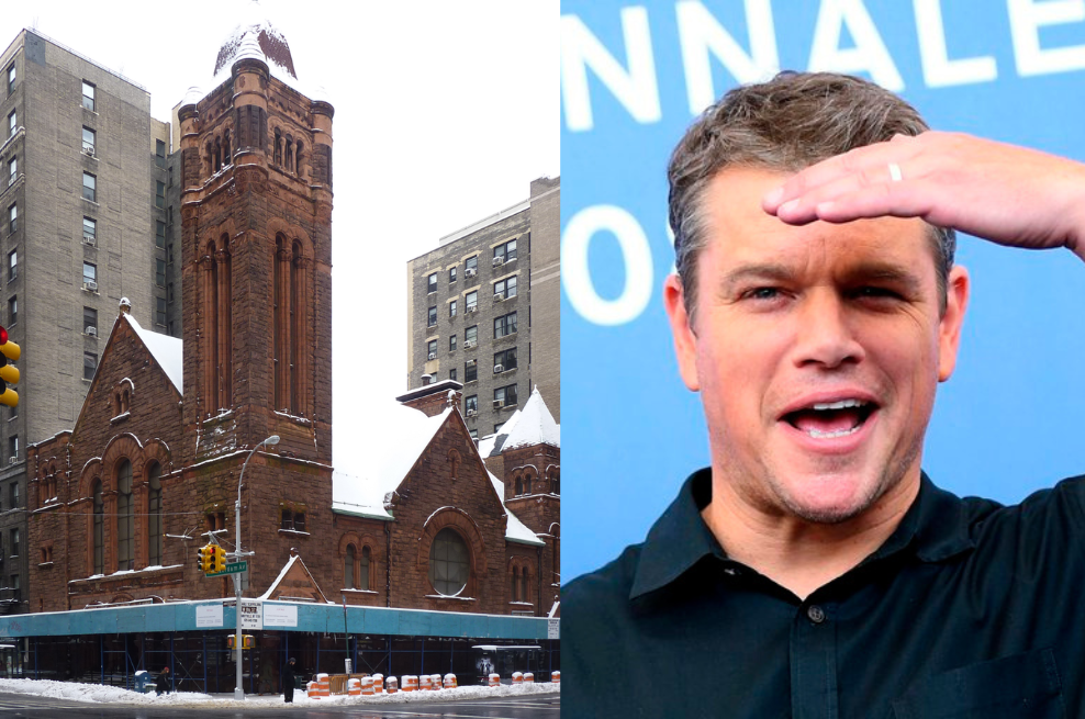 Matt Damon quiere salvar a una iglesia histórica de Nueva York de la demolición