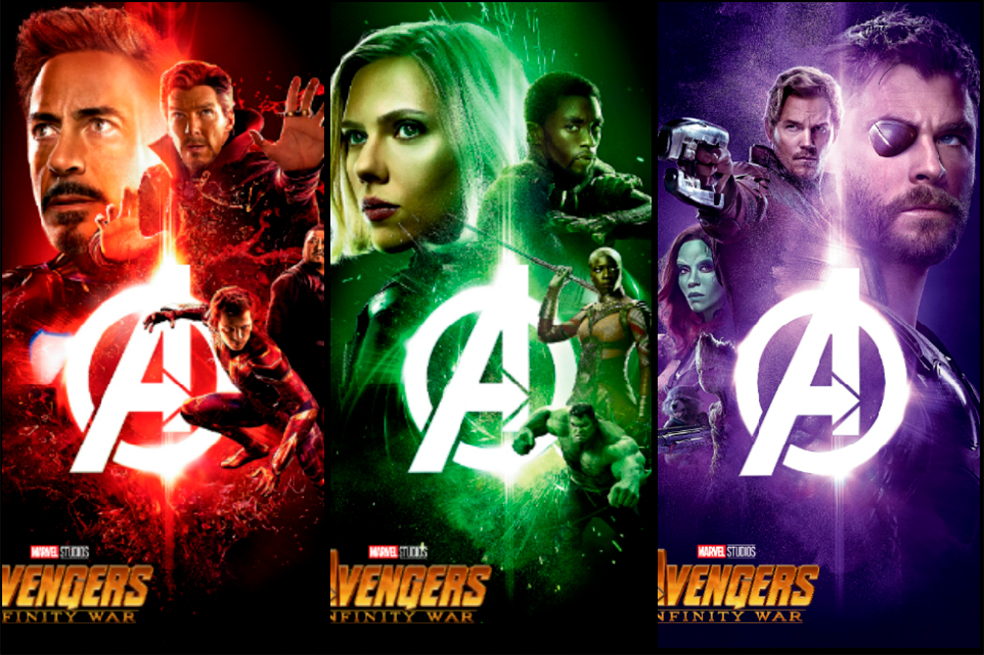 Los personajes de “Avengers: Infinity War” en posters