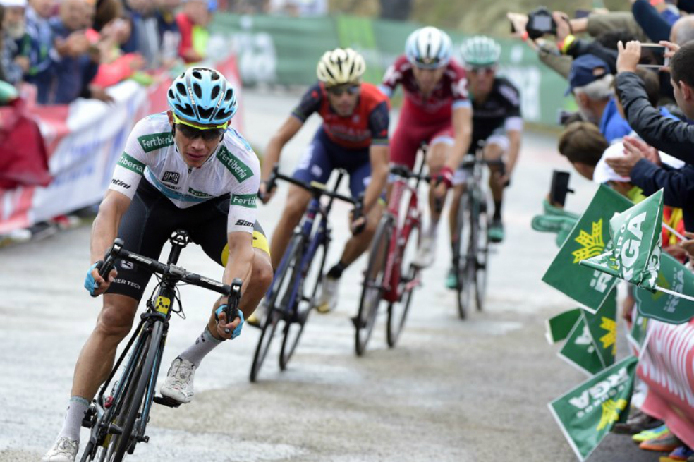 Miguel Ángel López, tercero en la etapa 17 de la Vuelta a España