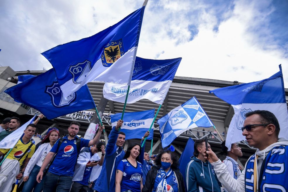 Así está el ambiente en El Campín para la final entre Millonarios y Nacional.