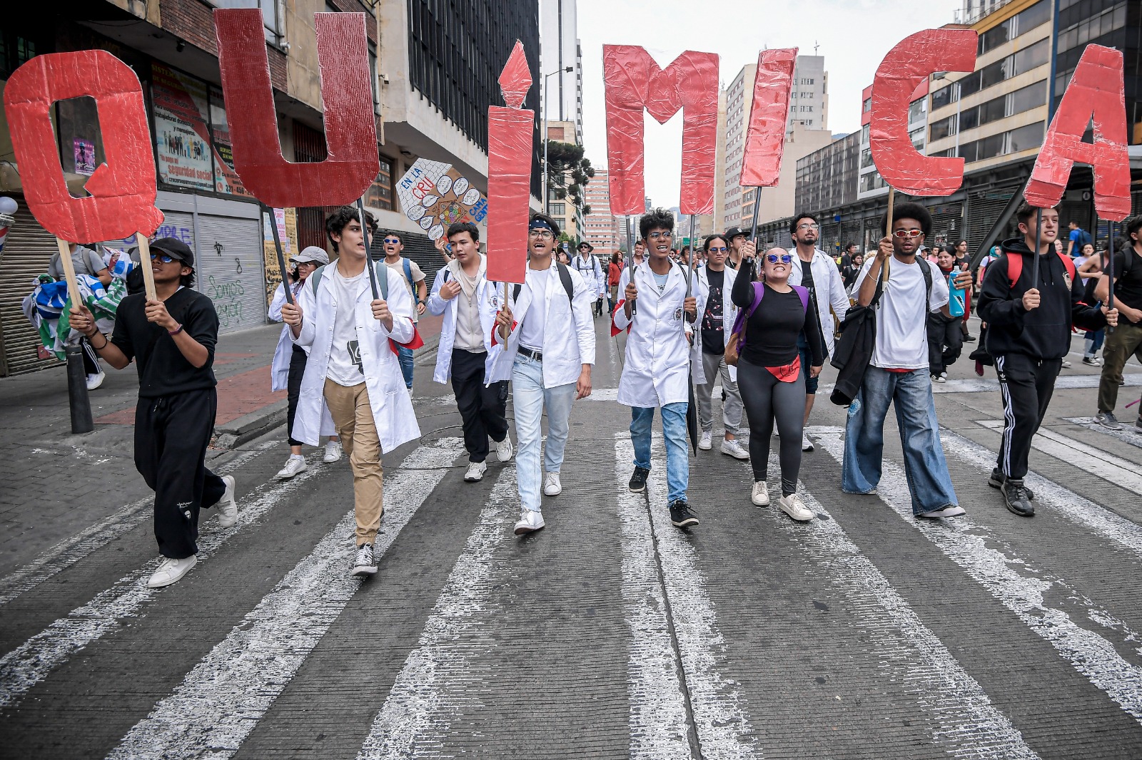 La marcha salió desde la Universidad Nacional en dirección a la Plaza de Bolívar.