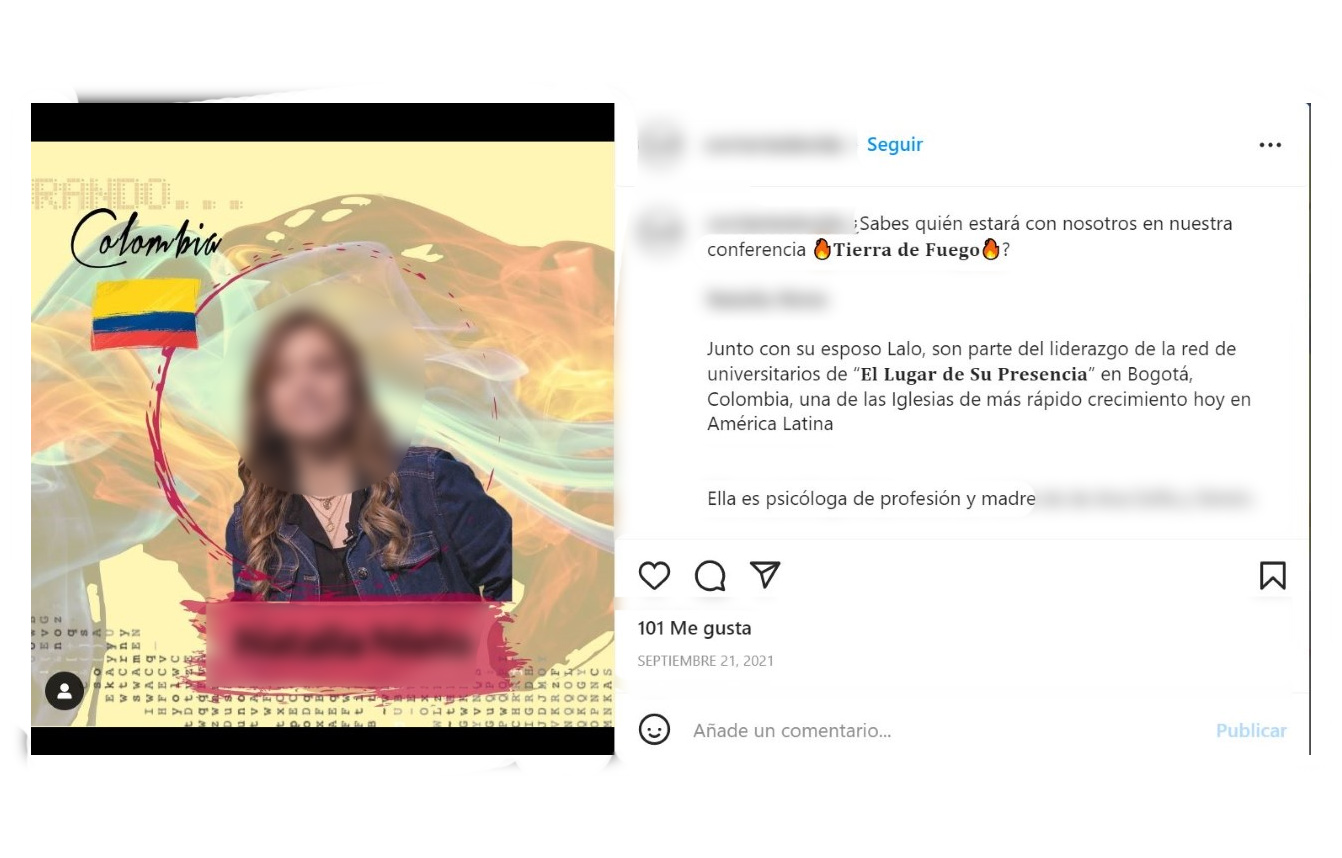 Eduardo Gutiérrez era presentado, junto a su esposa, predicadora de "Su presencia", como líder de esa iglesia hasta septiembre de 2021.