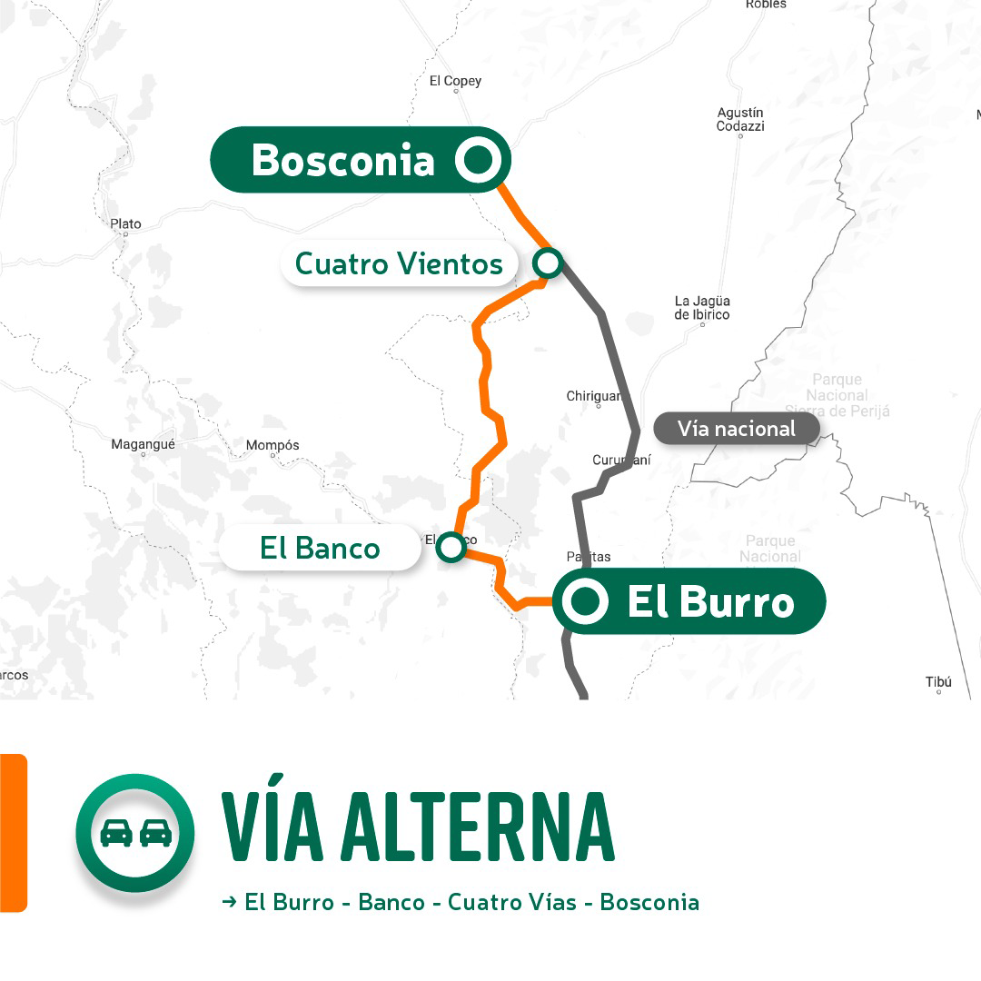 Invias habilita vía alterna para transportadores por ataque en puente de Cesar