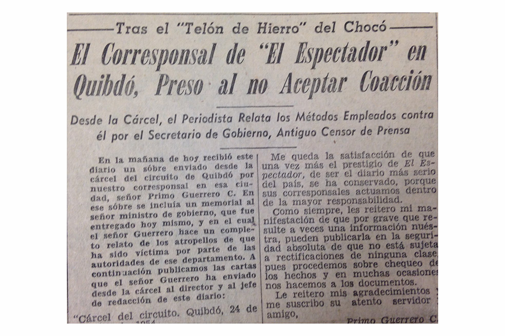 La defensa de Guillermo Cano por la libertad de prensa