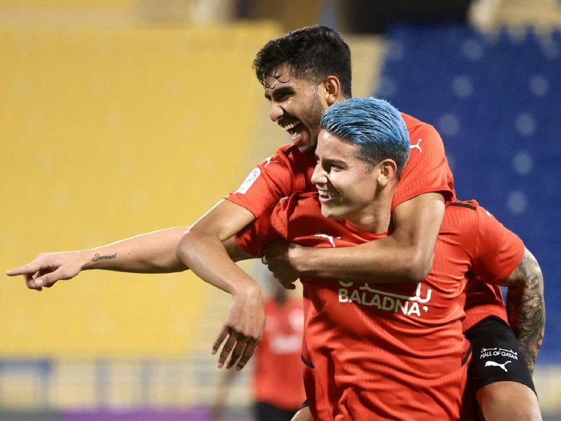 James Rodríguez completa tres goles con Al-Rayyan esta temporada.