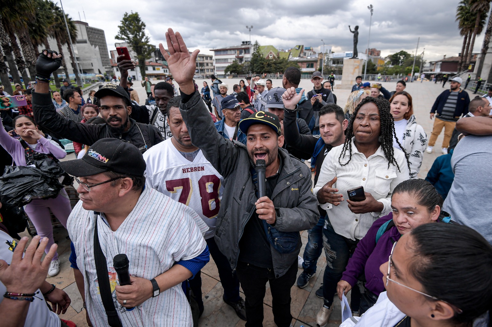 Protesta de vendedores informales en el Concejo, 7 de junio de 2024.