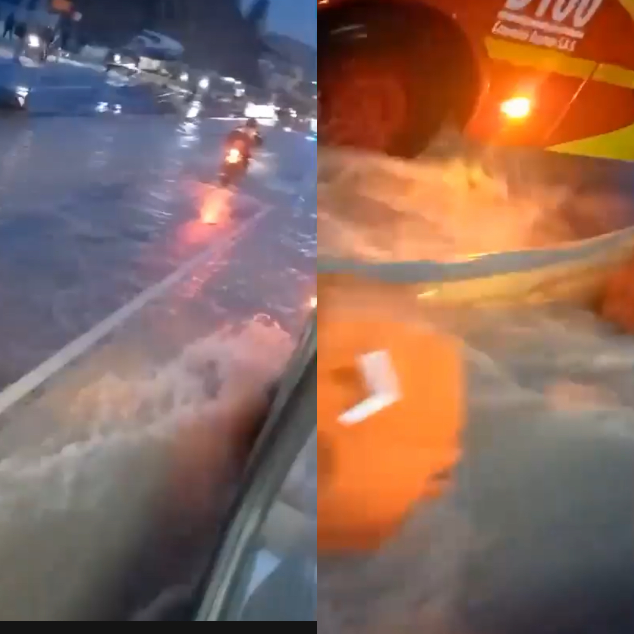 Así fue la inundación en la Caracas sur por rotura de tubo madre en Usme