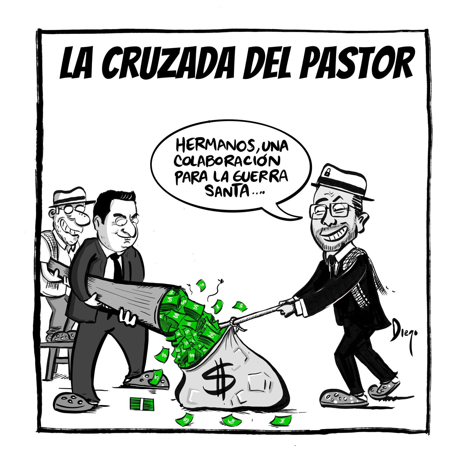 Esta es la última caricatura que Diego publicó en Vanguardia.