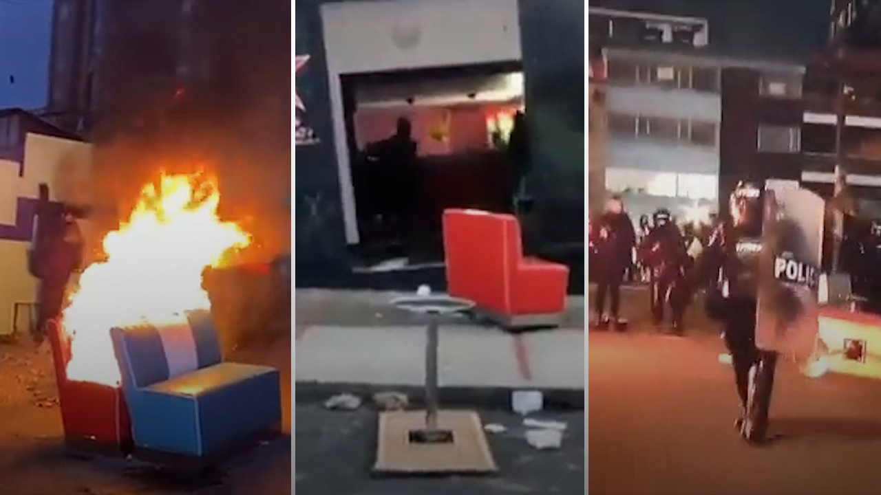 Con saqueos y quemas, manifestantes entraron a Casa Babylon en Bogotá