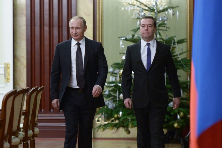 El presidente ruso, Vladímir Putin y su primer ministro Dmitri Medvédev