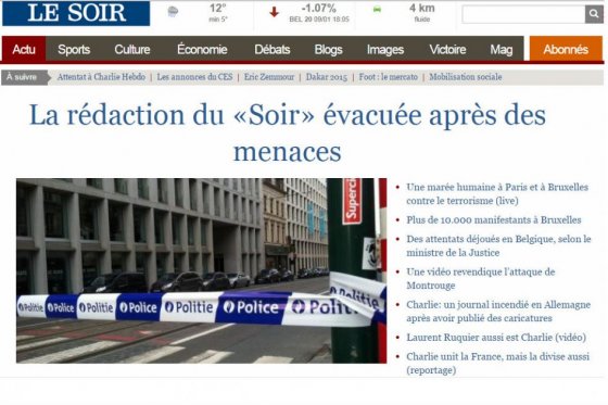 Ese fue el anunció que puso el diario en su página web al informar su evacuación por una posible bomba.