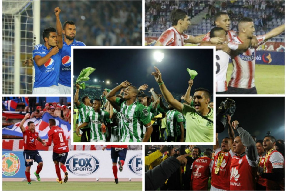Nacional, Santa Fe, Medellín, Milonarios y Júnior: sueñan con la Libertadores 2017
