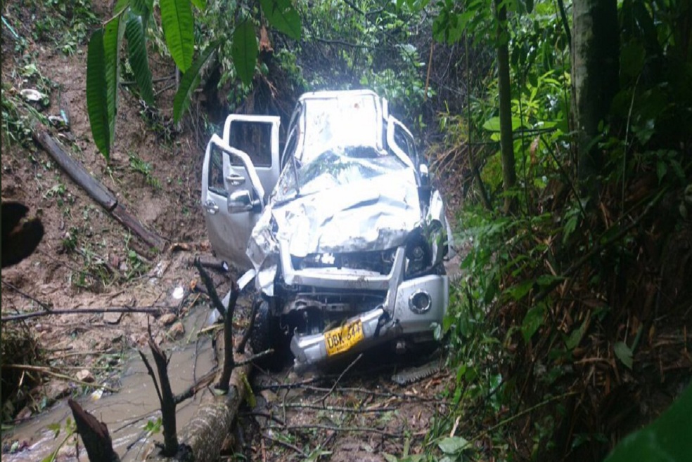 Cuatro modelos y actrices colombianas cayeron a un abismo en aparatoso accidente