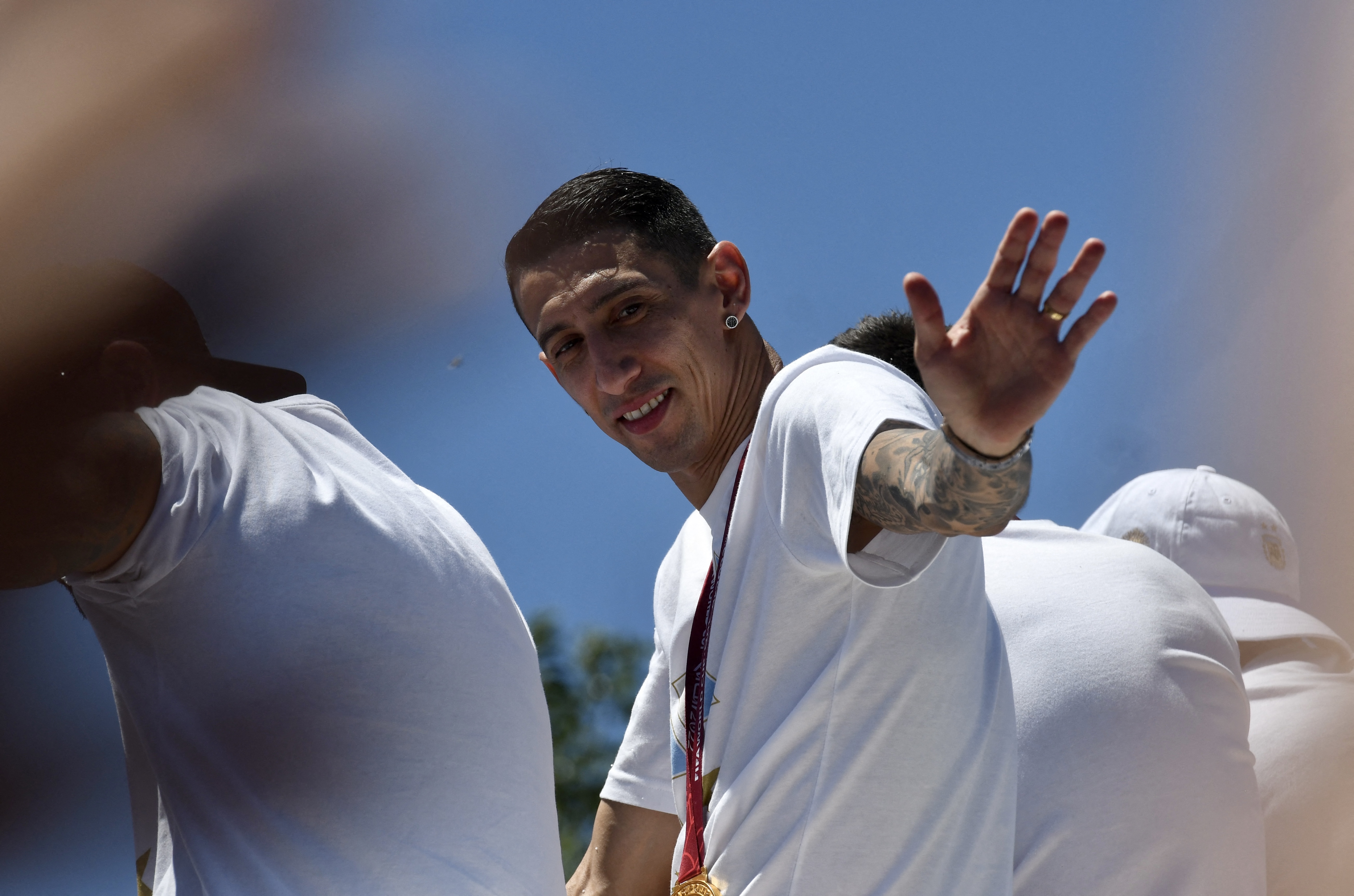 Celebración de Argentina por el título de la Copa del Mundo.