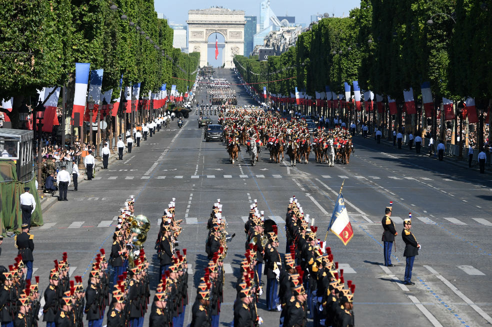 Francia celebró su independencia con Trump