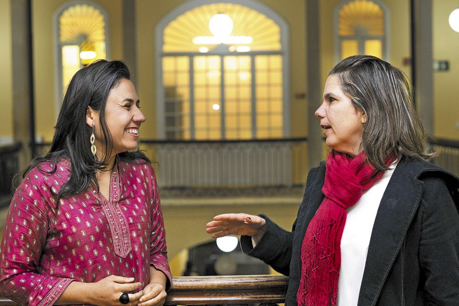 Liliana Ospina (izq.), subsecretaria de Planeación, y María Mercedes Maldonado (der.), secretaria de Hábitat. / Luis Ángel