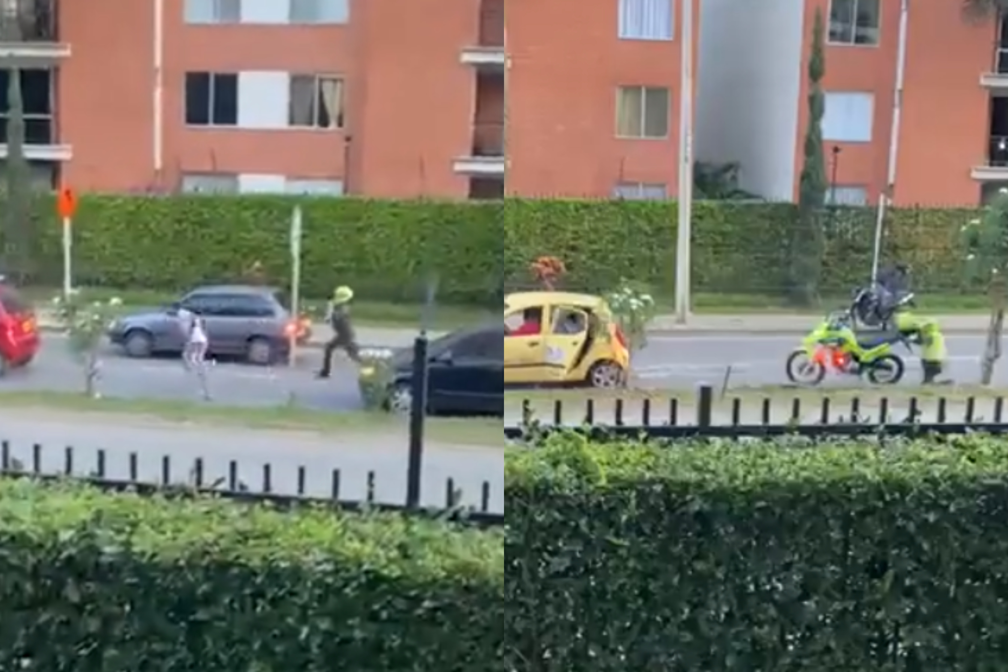 En video: balacera entre policía y presuntos secuestradores en Cali