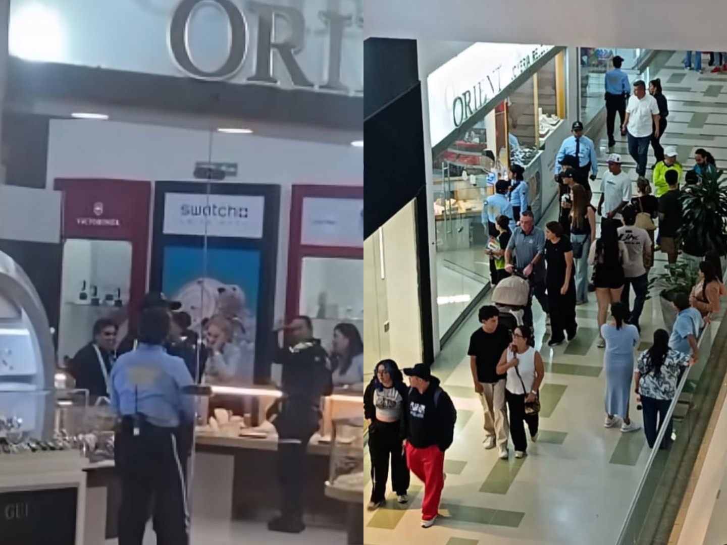 En solo 20 segundos, cuatro hombres robaron una joyería en centro comercial de Pereira