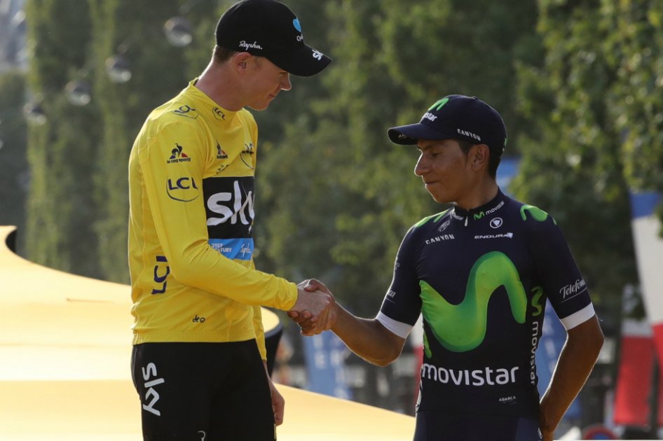 Quintana no pudo desafiar al tren invencible del Team Sky. Un podio que defendió a pesar de sus alergias. Romain Bardet fue segundo. 