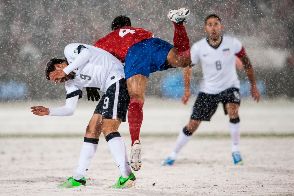 EE.UU. obligó a Costa Rica a jugar fútbol en la nieve