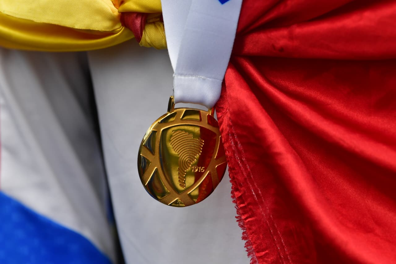 Llega de la selección Sub-17 de Colombia a Bogotá.