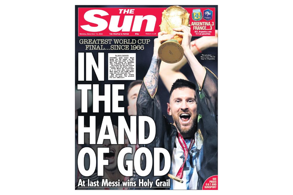 “En la mano de Dios”: la prensa del mundo se rinde ante el Mundial de Messi