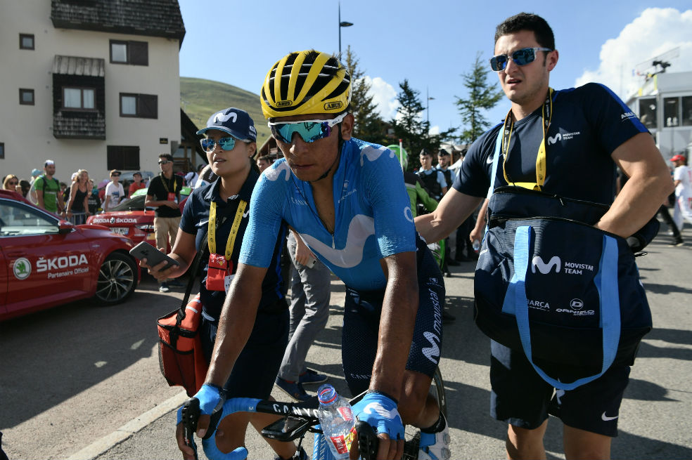 "Lo he dado todo", afirmó un decepcionado Quintana en Alpe D’Huez