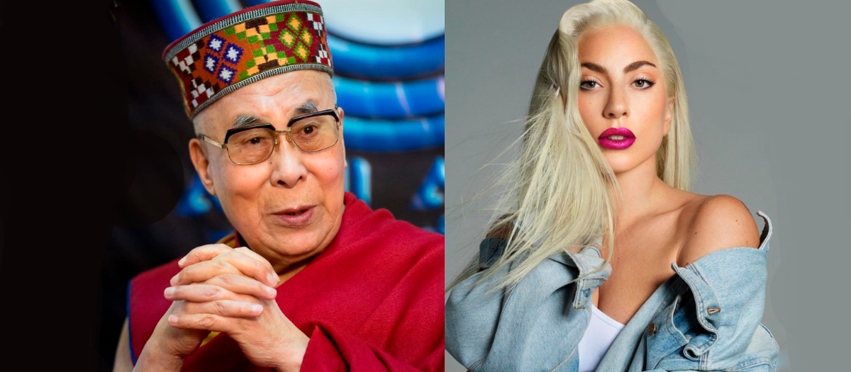 Video del Dalái Lama tocando a Lady Gaga causa polémica en redes sociales