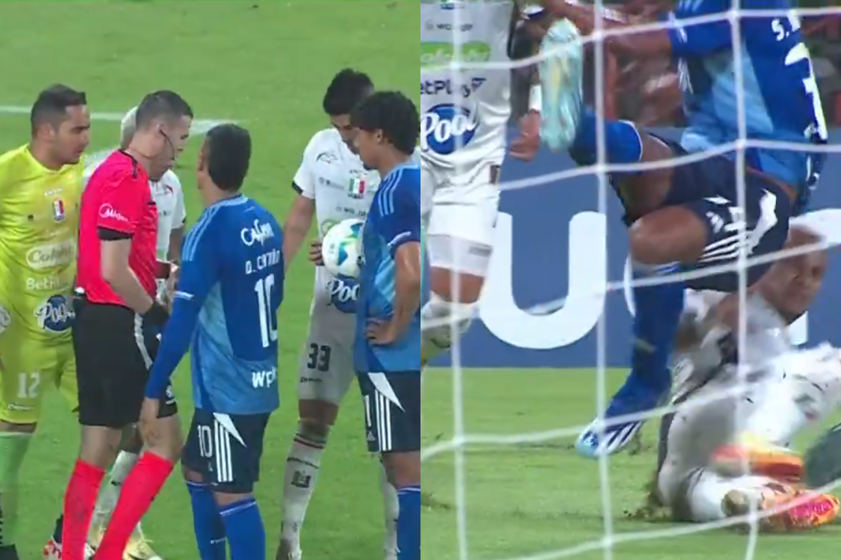 ¿Era penalti? Polémica en el Once Caldas vs. Millonarios.