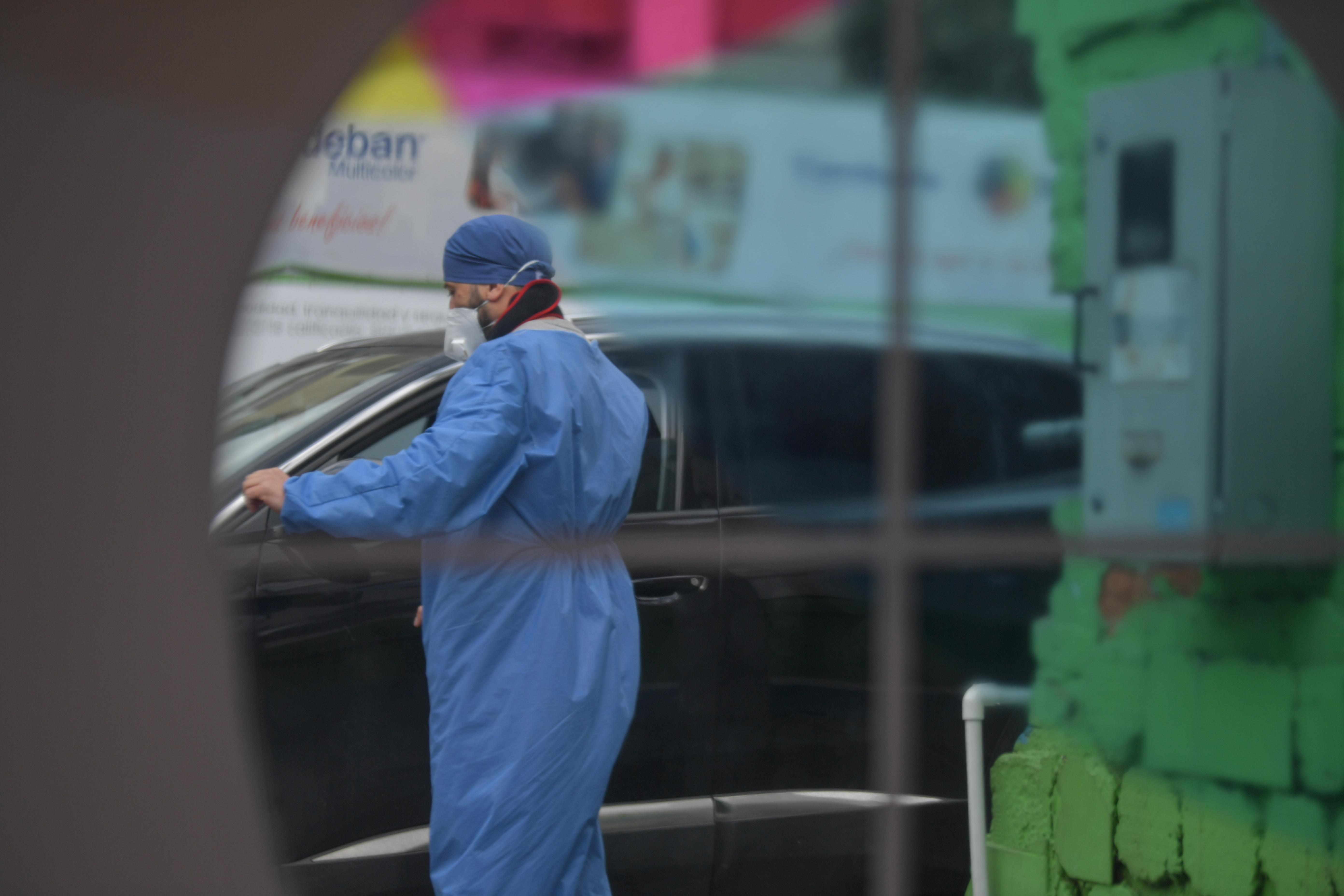 Punto de muestras para covid – 19 coronavirus ubicado al norte de Bogotá