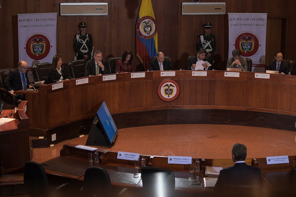 La Corte Constitucional podría debatir este miércoles en Sala Plena el auto que elaboró el magistrado Lizarazo sobre las objeciones presidenciales a la Ley Estatutaria de la JEP. / Mauricio Alvarado- El Espectador
