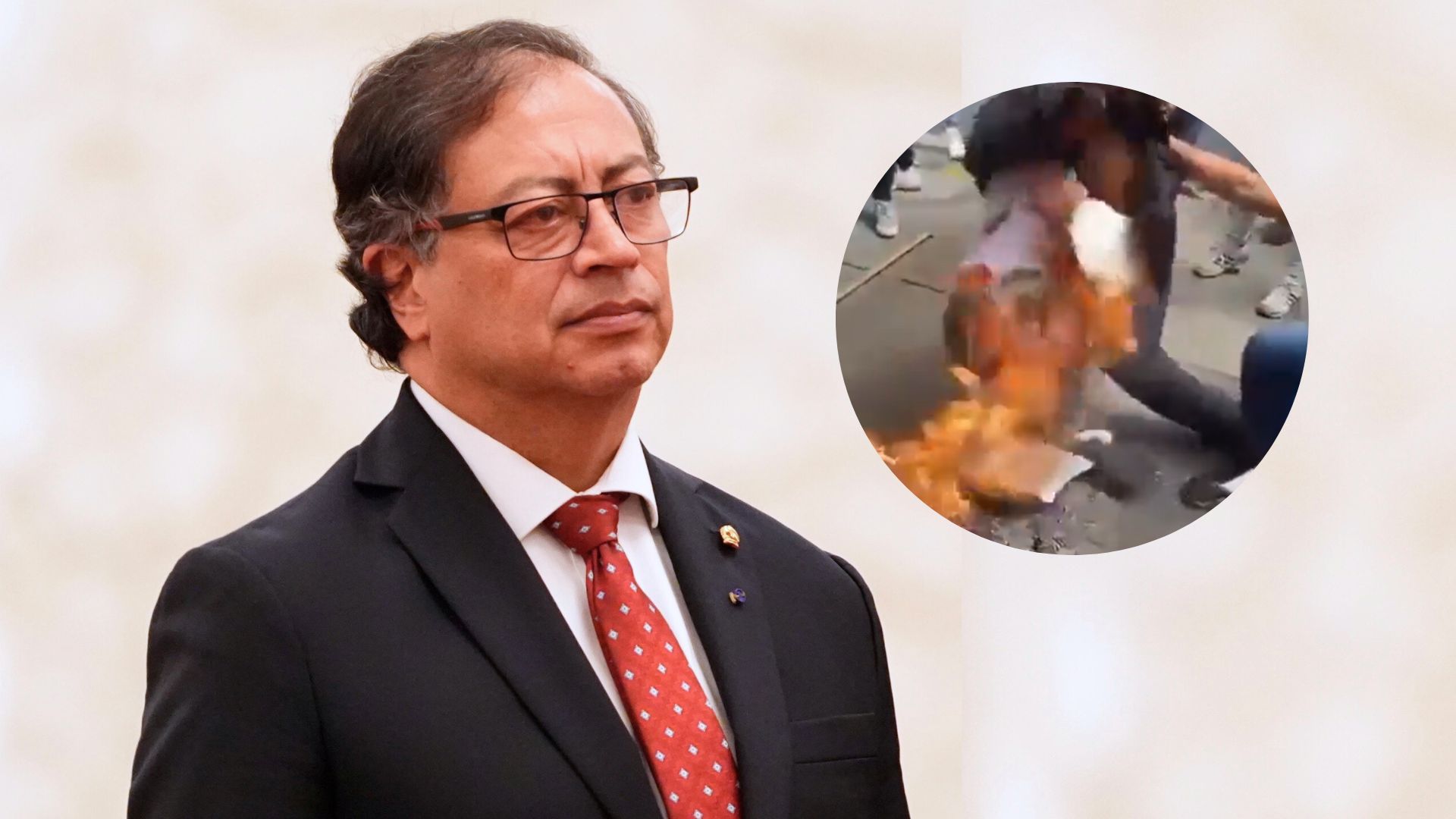 “Debe ser investigado”: Petro rechazó quema de un muñeco con su rostro en medio de plantón