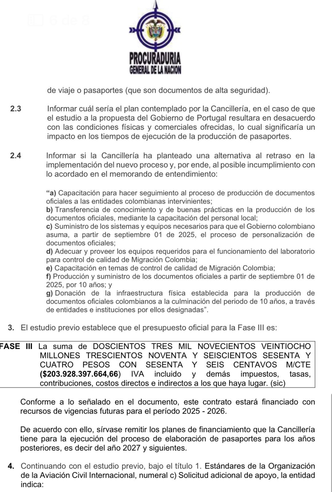Procuraduría Cancillería Thomas Greg & Sons