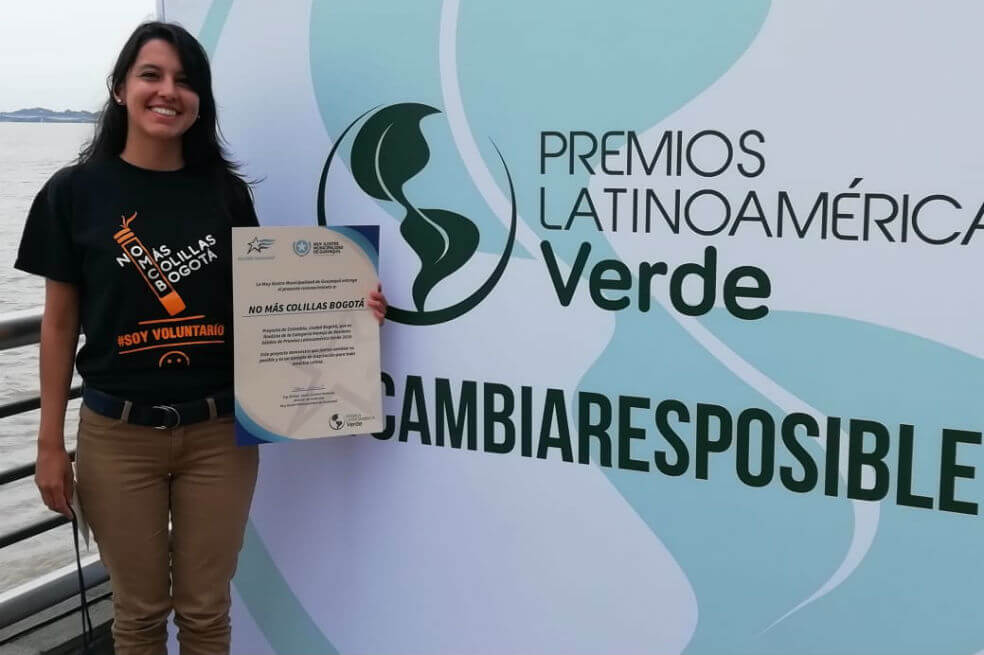 “No más colillas Bogotá”, premiado como uno de los mejores proyectos de la región