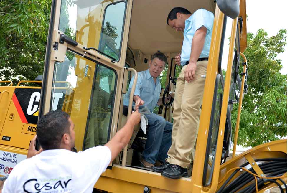 Durante el fin de semana, en Valledupar, el presidente Santos dijo que su empeño es firmar la paz.  / Presidencia