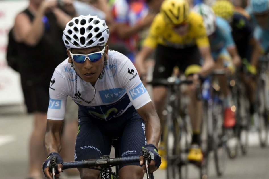 Nairo Quintana, uno de los líderes del equipo Movistar para La Vuelta. Foto: AFP