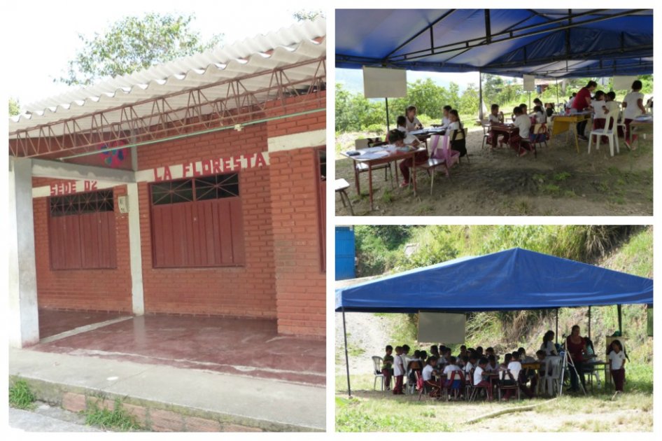 Preocupante situación de niños de una escuela en Tolima que reciben clases en una carpa