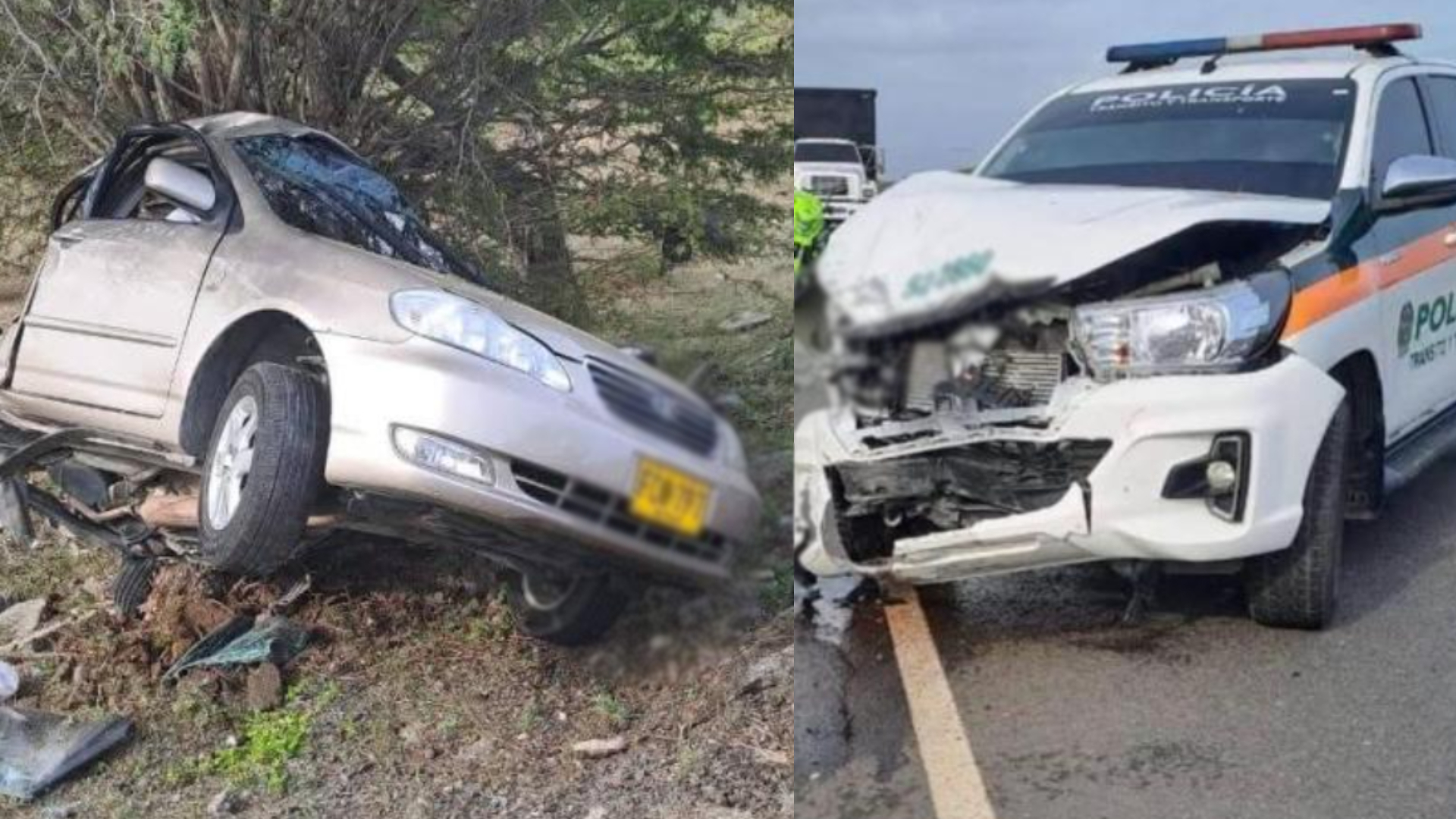Accidente que involucra a patrulla de la Policía dejó tres muertos, en La Guajira
