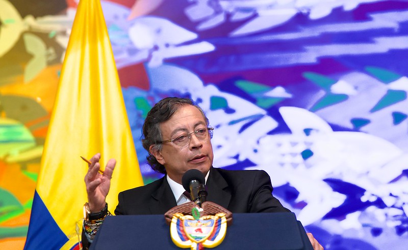 El presidente Gustavo Petro en su último discurso frente al Congreso.