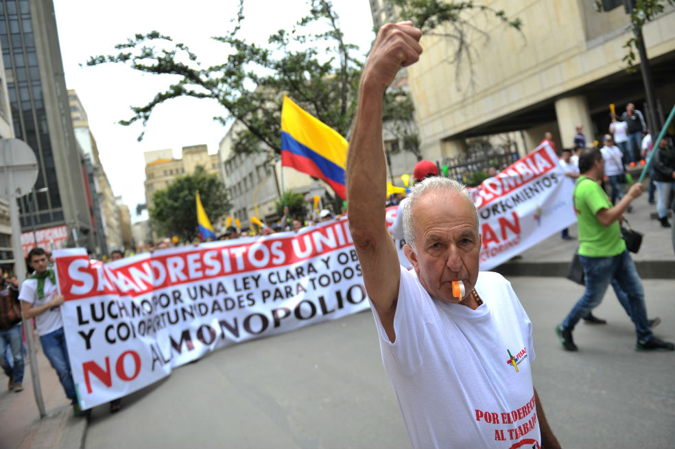 Así fue la marcha de los comerciantes contra la Ley Anticontrabando en Bogotá
