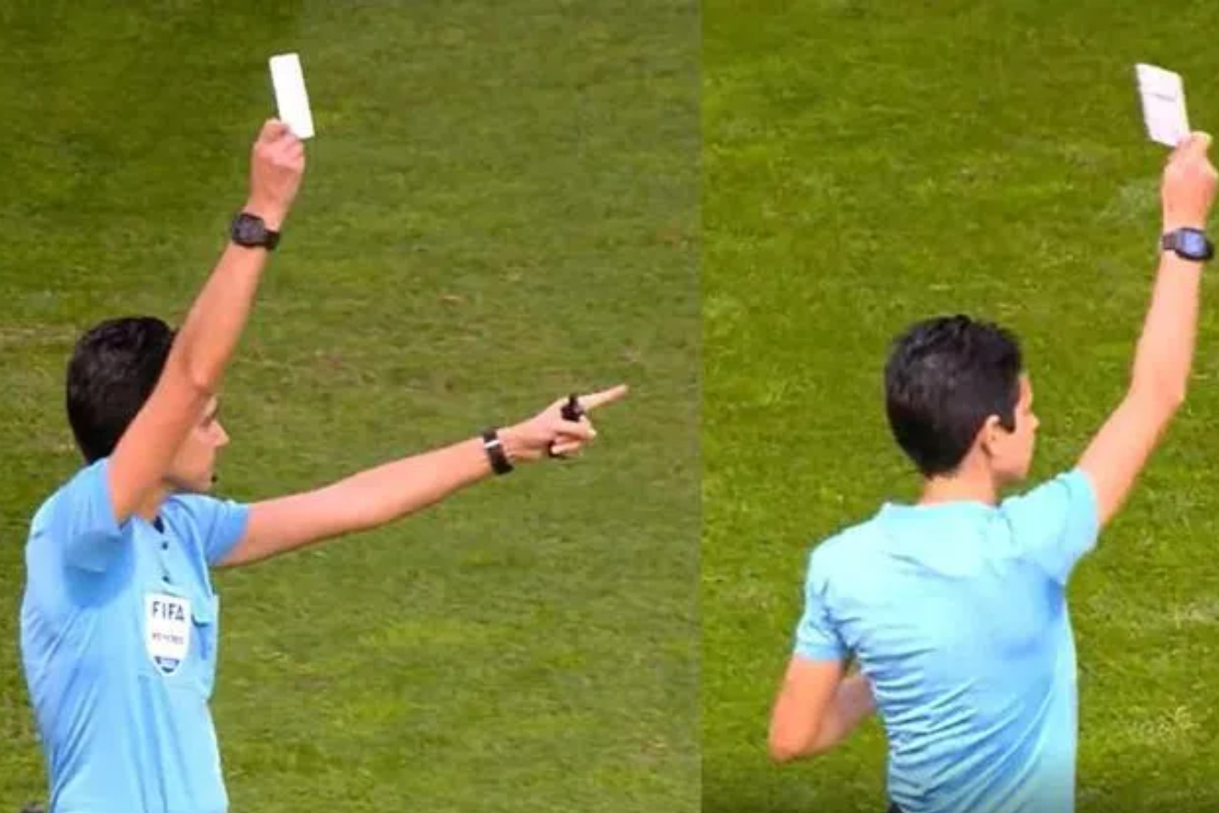 Una árbitra mostró por primera vez una tarjeta blanca en el fútbol profesional