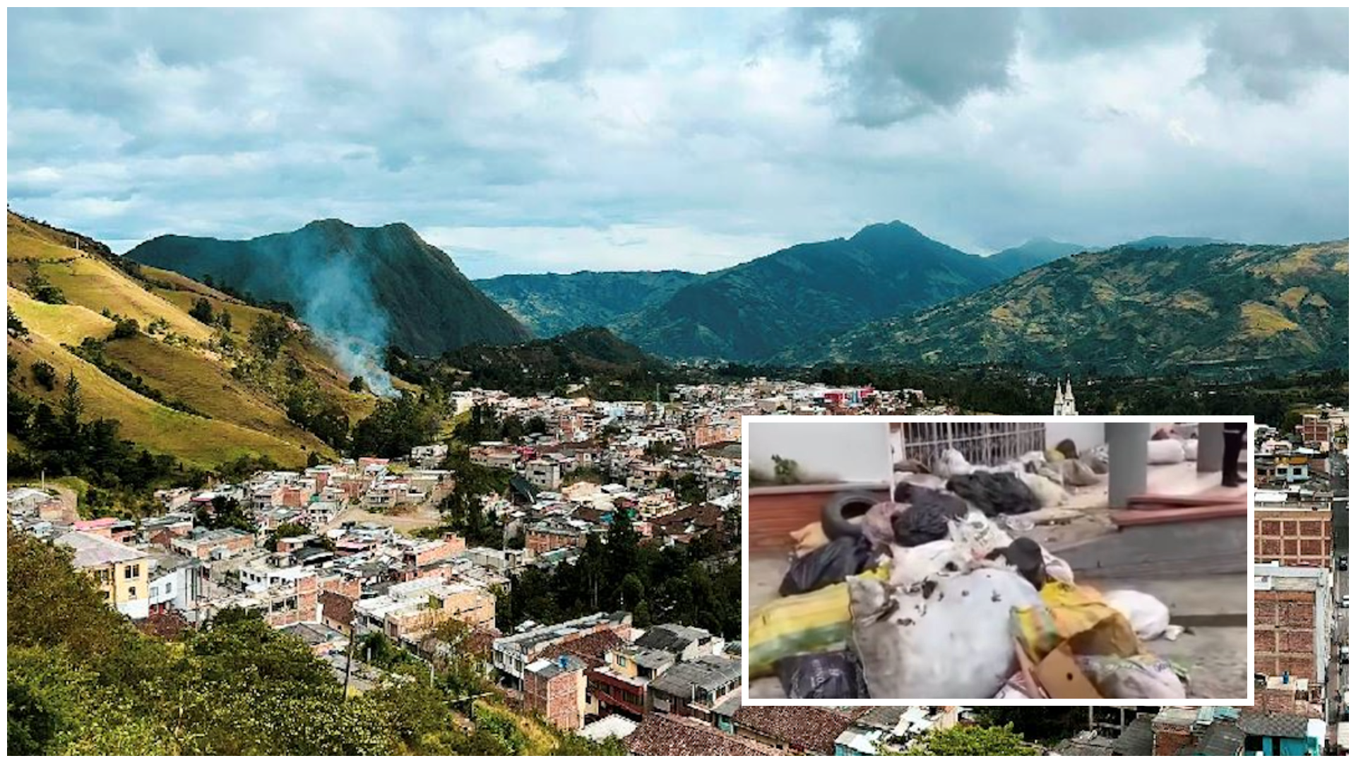 Habitantes de La Cruz, Nariño, dejaron basura en la Alcaldía en forma de protesta
